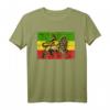 Lion of Judah Rasta Ethiopian Cross Reggae T-Shirt mit Äthiopischer Flagge – Für Reggae Fans, Jamaika- und Äthiopien-Liebhaber