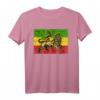 Lion of Judah Rasta Ethiopian Cross Reggae T-Shirt mit Äthiopischer Flagge – Für Reggae Fans, Jamaika- und Äthiopien-Liebhaber