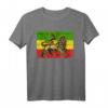 Lion of Judah Rasta Ethiopian Cross Reggae T-Shirt mit Äthiopischer Flagge – Für Reggae Fans, Jamaika- und Äthiopien-Liebhaber