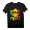 Jamaika Reggae Rastafari T-Shirt mit Palme und Löwe – Lustiges tropisches Design, klassisch geschnitten