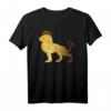Herren-T-Shirt mit Löwenkrone und Löwengesicht – Goldfarbenes König des Dschungels Tiermotiv für Männer, Kinder & Tierliebhaber