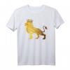 Herren-T-Shirt mit Löwenkrone und Löwengesicht – Goldfarbenes König des Dschungels Tiermotiv für Männer, Kinder & Tierliebhaber