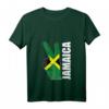 Damen T-Shirt mit Jamaika-Flagge 'Peace In Jamaica' - Reggae & Jamaican Pride Shirt mit V-Ausschnitt