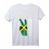 Damen T-Shirt mit Jamaika-Flagge 'Peace In Jamaica' - Reggae & Jamaican Pride Shirt mit V-Ausschnitt