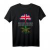 Britisch gewachsen mit jamaikanischen Wurzeln - Kulturelles T-Shirt mit Jamaika- und UK-Flagge für Familienfeiern, Sportevents und Feiertage