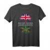 Britisch gewachsen mit jamaikanischen Wurzeln - Kulturelles T-Shirt mit Jamaika- und UK-Flagge für Familienfeiern, Sportevents und Feiertage