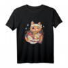 Kawaii Katze isst Ramen Suppe T-Shirt – Süßes Japanisches Tiermotiv für Katzen- und Japan-Fans