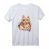 Kawaii Katze isst Ramen Suppe T-Shirt – Süßes Japanisches Tiermotiv für Katzen- und Japan-Fans