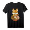Kawaii Japanischer Anime Shiba Inu Ramen T-Shirt – Niedliches Hunde-Design im Kawaii-Stil für Anime- und Ramen-Fans