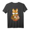 Kawaii Japanischer Anime Shiba Inu Ramen T-Shirt – Niedliches Hunde-Design im Kawaii-Stil für Anime- und Ramen-Fans