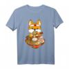 Kawaii Japanischer Anime Shiba Inu Ramen T-Shirt – Niedliches Hunde-Design im Kawaii-Stil für Anime- und Ramen-Fans