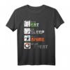 Eat Sleep Anime Repeat Manga Geschenk T-Shirt mit Japan Kanji – Lustiges Anime Geschenk für Damen, Herren, Kinder zum Geburtstag & Weihnachten