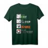 Eat Sleep Anime Repeat Manga Geschenk T-Shirt mit Japan Kanji – Lustiges Anime Geschenk für Damen, Herren, Kinder zum Geburtstag & Weihnachten