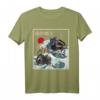 Vintage Japan Samurai Neko T-Shirt – Kawaii Katzen Samurai Design für Otaku, Anime, Manga & Vaporwave Fans