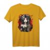 Rätselhafter Vampir Schädel T-Shirt mit Roten Augen und Blut - Gothic Design für Damen und Herren im japanischen Stil