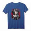 Rätselhafter Vampir Schädel T-Shirt mit Roten Augen und Blut - Gothic Design für Damen und Herren im japanischen Stil