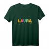 Laura - Schöner Name mit Schmetterlingen T-Shirt | Personalisierte Geschenkidee für Frauen & Mädchen zum Geburtstag, Weihnachten & Namenstag