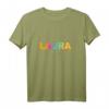 Laura - Schöner Name mit Schmetterlingen T-Shirt | Personalisierte Geschenkidee für Frauen & Mädchen zum Geburtstag, Weihnachten & Namenstag