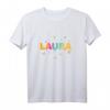 Laura - Schöner Name mit Schmetterlingen T-Shirt | Personalisierte Geschenkidee für Frauen & Mädchen zum Geburtstag, Weihnachten & Namenstag