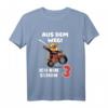 Kinder 3. Geburtstag T-Shirt - Aus dem Weg! Ich bin schon 3, lustiges Motorrad-Shirt für Jungen und Mädchen zum Geburtstag