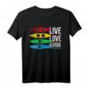 Outdoor Hippie Lebe Liebe Kajaking Kanu Fahren T-Shirt – Perfekt für Wassersportler, Kajakfahrer & Kanuten