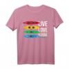 Outdoor Hippie Lebe Liebe Kajaking Kanu Fahren T-Shirt – Perfekt für Wassersportler, Kajakfahrer & Kanuten