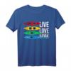 Outdoor Hippie Lebe Liebe Kajaking Kanu Fahren T-Shirt – Perfekt für Wassersportler, Kajakfahrer & Kanuten