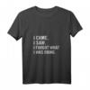 Lustiges Damen T-Shirt mit V-Ausschnitt - Ich kam Ich sah Ich habe vergessen was ich tat - Sarkastisches Geschenk für ältere Menschen zum Vatertag, Muttertag & Geburtstag