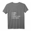 Lustiges Damen T-Shirt mit V-Ausschnitt - Ich kam Ich sah Ich habe vergessen was ich tat - Sarkastisches Geschenk für ältere Menschen zum Vatertag, Muttertag & Geburtstag
