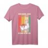 Faultier & Alpaca Ich kam sah und hatte direkt keinen Bock T-Shirt – Lustiges Retro Geschenk für Morgenmuffel, Kaffeeliebhaber & Ironie-Fans