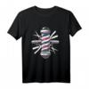 Friseur Barber Pole Set T-Shirt mit Schere, Haarschneider & Kamm – Perfekt für Barbershop & Herrenfriseure