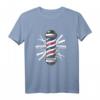 Friseur Barber Pole Set T-Shirt mit Schere, Haarschneider & Kamm – Perfekt für Barbershop & Herrenfriseure