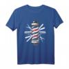 Friseur Barber Pole Set T-Shirt mit Schere, Haarschneider & Kamm – Perfekt für Barbershop & Herrenfriseure