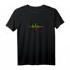 Reggae Puls Musik Fahne Rasta Wurzeln Herzschlag T-Shirt – Kulturelles Geschenk für Fans, Musiker & Festivalbesucher