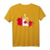 Kanada Karte Fahne T-Shirt mit rotem Ahornblatt – Klassisches Design, perfekt für Kanada-Fans und Reiseliebhaber