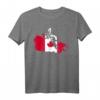 Kanada Karte Fahne T-Shirt mit rotem Ahornblatt – Klassisches Design, perfekt für Kanada-Fans und Reiseliebhaber