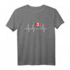 My Heart Beats für Kanada T-Shirt mit Flagge und Herzschlag – Perfektes Geschenk für Fans, Familie & Patriotismus zu Geburtstagen & Weihnachten