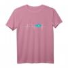 Kasachstan mit Herzschlag Vintage Flagge T-Shirt – Klassisch geschnitten, doppelt genähter Saum