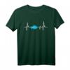 Kasachische Flagge Herzschlag EKG T-Shirt – Perfektes Geschenk für Kasachstan-Fans und Liebhaber