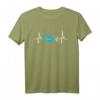 Kasachische Flagge Herzschlag EKG T-Shirt – Perfektes Geschenk für Kasachstan-Fans und Liebhaber