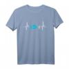 Kasachische Flagge Herzschlag EKG T-Shirt – Perfektes Geschenk für Kasachstan-Fans und Liebhaber