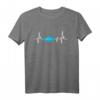Kasachische Flagge Herzschlag EKG T-Shirt – Perfektes Geschenk für Kasachstan-Fans und Liebhaber