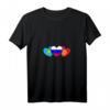 Damen T-Shirt mit Russland, Kasachstan & Kirgisistan Flagge – Heimatliebe & Kulturmotiv, Perfektes Geschenk für Russlanddeutsche & Wurzelliebhaber