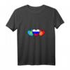 Damen T-Shirt mit Russland, Kasachstan & Kirgisistan Flagge – Heimatliebe & Kulturmotiv, Perfektes Geschenk für Russlanddeutsche & Wurzelliebhaber