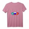 Damen T-Shirt mit Russland, Kasachstan & Kirgisistan Flagge – Heimatliebe & Kulturmotiv, Perfektes Geschenk für Russlanddeutsche & Wurzelliebhaber