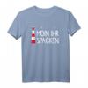 Leuchtturm Moin ihr Spacken T-Shirt – Lustiges maritimes Geschenk für Seemänner, Urlauber & Norddeutsche