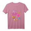 Kinder Ich bin schon 6 Mädchen Schmetterling T-Shirt – Buntes Geburtstags-Shirt mit Blumen, Zahl 6 & leuchtenden Farben für den 6. Geburtstag