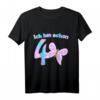Kinder 4 Geburtstag Schmetterling T-Shirt – Süßes Geburtstagsgeschenk für Mädchen, Prinzessinnen & Schmetterlingsfans