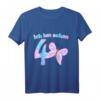 Kinder 4 Geburtstag Schmetterling T-Shirt – Süßes Geburtstagsgeschenk für Mädchen, Prinzessinnen & Schmetterlingsfans