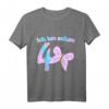 Kinder 4 Geburtstag Schmetterling T-Shirt – Süßes Geburtstagsgeschenk für Mädchen, Prinzessinnen & Schmetterlingsfans